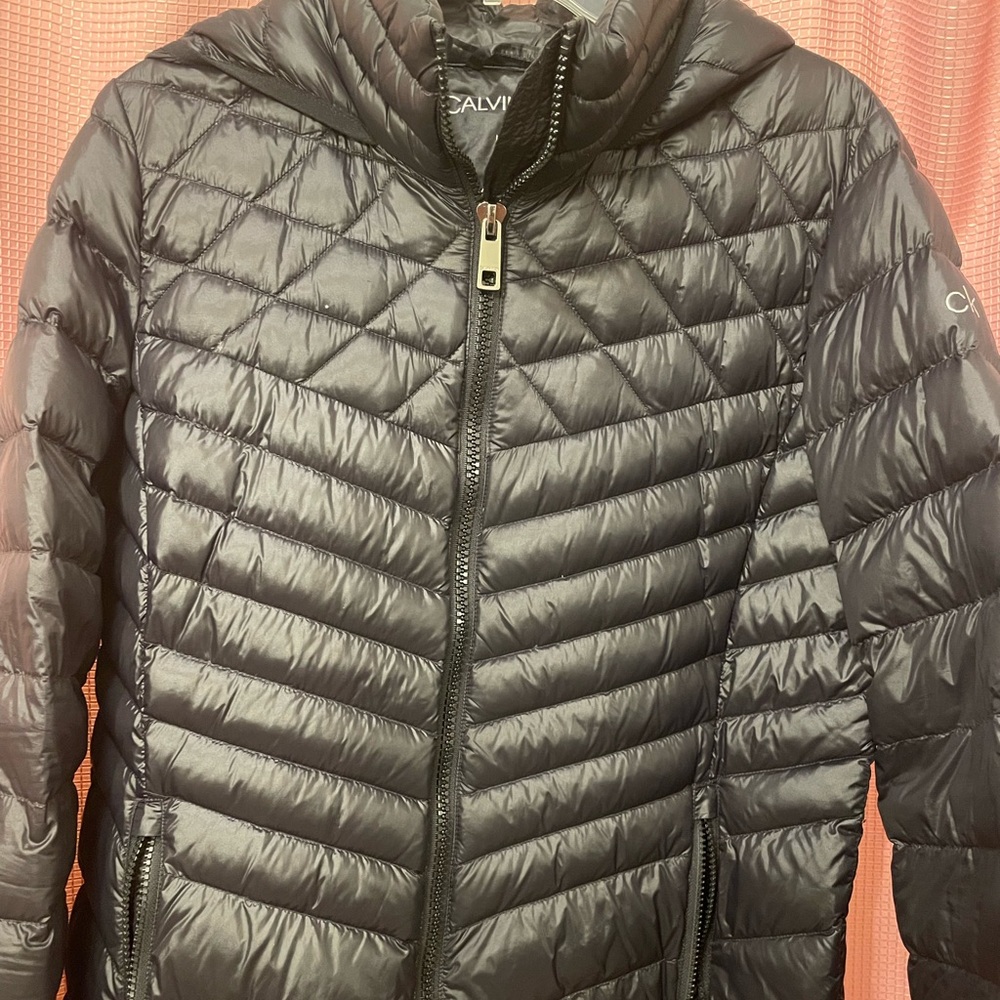 Black Calvin Klein Raincoat size Large
